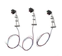 Lawnoval 3Pcs Model Railway 2-LEDs Block Signal Lights, Green/Red N Gauge 1:87 Railroad Track Signal Light For Building Layout, 12V AC/DC Compatible