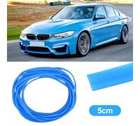 Lawnoval 5M Blue Car Molding Line for Interior Edge Gap Trim, Flexible PVC + Silicone Door Panel Decor Strip, for Universal Fitment