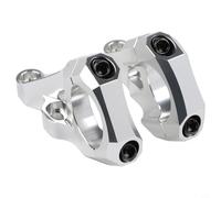 Lawnoval 6061 Aluminium Alloy Direct Mount Stem 31.8mm CNC Lightweight Orange Fit for Dual Crown Forks DH Mountain Bike Dirt Bike Precision Anodized 35mm Rise(Silver)