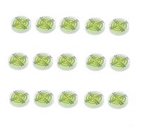 Lawnoval Acrylic 32mm Bubble Level Pack for Professional and Household Equipment Calibration, 15 Pieces, Multi Colour(green)