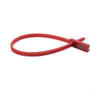 Lawnoval Adjustable Bicycle Cable Tie Lock with Alloy Steel Core and 3-Digit Combination for Helmet or Gear(Red)