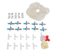 Lawnoval Automatic for Rabbit Watering Kit with 10 Nipple Drinkers, 5m Hose & Barb Fittings for Small Animals, for Plastic + Metal