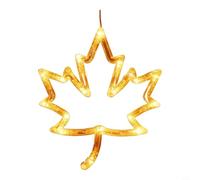 Lawnoval Autumn Decoration Window Lights, LED Window Lights Battery Operated Pumpkin And Maple Leaf Design For Home And Restaurant Seasonal Decor Illumination(Maple Leaf)