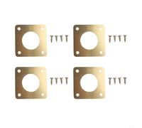 Lawnoval Birdhouse Entrance Protector, Metal Guard Plate with Screws to Deter Predators for 1 1/8" and 1 1/4" Holes, Golden Color for Nest Safety(11/8Inch)