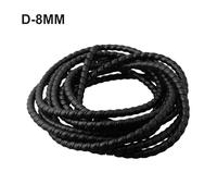 Lawnoval Black Spiral Wrap Hose Guard, Pneumatic & Industrial Cables, HDPE Protective Sleeve, 5m Length, 8/10/12mm ID D-8mm