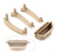 Lawnoval Car Interior Door Handle, Inner Panel Pull Trim Cover Set For BMW X3 F25 X4 F26 2011-2017 Black ABS PC Material, 4 Pieces (Beige)