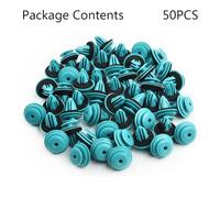 Lawnoval Car Rivet Clips Bumper Fastener for Door Panel Trim for E53 E60 E61 E39 E46 E52 for F10 X3 X6 for M 125i E36 E38, 50 Pack, for Plastic with Washers