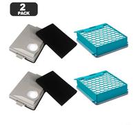 Lawnoval Carbon Filter Compatible With For Miele Vacuum For Boost CX1 Parquet PowerLine And Blizzard CX1, Replacement Filter For Reliable Dust And Pet Hair Filtration(2 Sets)