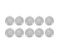Lawnoval Christmas Clear Baubles, 10 Pcs Clear Christmas Ornaments to Fill, Plastic Ball for Craft DIY Home New Year Xmas Party Supplies Decorations(9CM)