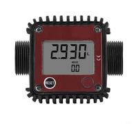 Lawnoval DN25 Gear Flow Meter, Digital Display, External Thread, for Oil, Water, Diesel, ±1% Accuracy, 10-100 L/min