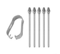 Lawnoval for SAMSUNG for GALAXY Tab S11/S11 Ultra Stylus Metal Replacement Tips with Felt for SURFACE, 5 Pack Silver Easy Install(5 pcs No. 1 metal)