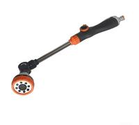 Lawnoval Gardening Watering Tool with 3/4" Threaded Inlet, 47cm ABS Irrigation Sprayer for Flowers Lawns Car Washing Multi Angle Adjustable Black Silver(Watering tools)