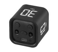 Lawnoval Gravity Sensor Flip Kitchen Timer with Adjustable Volume, Silent Countdown Clock, 500mAh Rechargeable, for Cooking, Study, Office, and Child Activities, Black