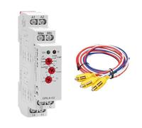Lawnoval GRL8-02 Water Level Control Relay with Sensor, Adjustable Sensitivity 5-100kΩ, AC/DC 24-240V, 1-Pole or 2-Pole Modes for Pools, Ponds and Water Towers, White