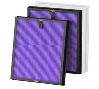 Lawnoval HY4866 Replacement H13 HEPA Filter with Electrostatic Cotton and Activated Carbon for MORENTO, WESTHEY, YIOU M1 and FETIONS Air Purifiers, Green/Purple/White(Multifunction Ver)