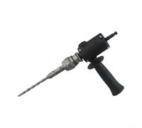 Lawnoval Lightweight Metal Drill to Hammer Adapter with Secure Side Screws and Non-Slip Handle for Easy Installation on Electric Drills, Black