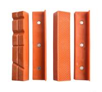 Lawnoval Magnetic Soft Rubber Vise Jaw Covers, 4pcs PPT Pads for 4/5/6 Inch Bench Vise, Drill Press and Mill Tools(5inch orange)