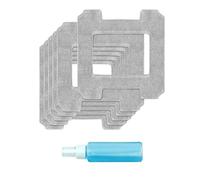 Lawnoval Pack of 6 Washable Microfibre Cleaning Pads Compatible for Ecovacs Winbot W1/W1 Pro/W2 Window Robots, Grey