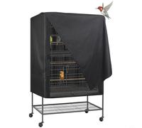 Lawnoval Parrot Cage Cover, 210D Oxford Cloth Light Blocking Waterproof Cover for Parrot Cage Ensures A Serene Environment (48 * 48 * 102cm)