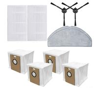 Lawnoval Replacement Maintenance Kit, For Tapo RV30 Max RV30 Max Plus RV20 Max RV20 Max Plus, 10 Piece Set With Filters Mop Cloths Side Brushes Dust Bags, Long Lasting Multi-Material Constructural