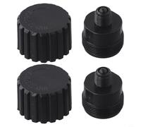 Lawnoval Replacement Oil Cup Set Compatible with 2133 Pool Valves, Rugged Plastic Grease Cups for 2-Way and 3-Way Valve Systems, Black(2-piece set)