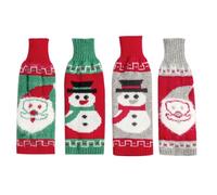 Lawnoval Reusable Red Wine Bottle Cover Bags Santa Claus Snowman Table Decor Xmas