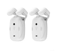 Lawnoval Smart For Tuya Curtain Robot Opener with Built-In 4000mAh Battery, Auto Light Temperature Detection, Voice Control For Alexa For Google Assistant(2pcs ROMAN POLE)
