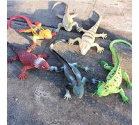 Lawnoval Soft Rubber Lizard Figure Toy 26cm with Lifelike Design and Beeping Sound for Kids Zoo Reptile Collection or Educational Play, Random Colour