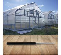 Lawnoval Solar-Powered Automatic Greenhouse Window Opener Cylinder, Metal Single Rod for Temperature Control and Ventilation, Black and Silver