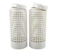 Lawnoval Space-Saving PVC Compost Bin for Garden, 110mm White Tube with Secure Lid, Leak-Proof Filter for Small Spaces(3pcs)