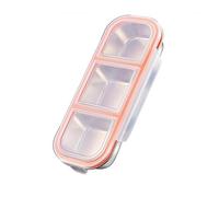 Lawnoval Stainless Steel Snack Container with 3 Compartments and Leak-Proof Lid, 304 Food Grade Lunch Box for Work, School, Picnic, Road Trip, Easy to Clean Dishwasher Safe, Silvery