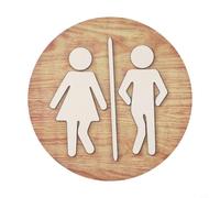 Lawnoval Stylish Bathroom Wooden Sign Perfect Decorative Element for Any Home Setting (gold)