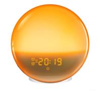 Lawnoval Sunrise Light Alarm Clock with Sunset Simulation, Dual Alarms, 7 Natural Sounds, 20 Brightness Levels, FM Radio and Snooze Function