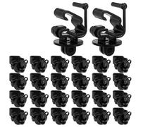 Lawnoval T-Post Pin Lock Insulators 25 Pack, Plastic Z Type Fence Wire Holders, Fits 1-1/4 and 1.33 T-Type Posts, Black for Farm, Pet and Ranch Fencing