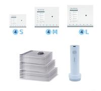 Lawnoval Travel Vacuum Bag Set, Rechargeable Pump Space Saver for Clothes Travel, Reusable for Clothing Storage, Luggage and Suitcase Storage(4)