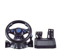 Lawnoval USB Gaming Steering Wheel for Nintendo Switch, for Xbox, for PS4, PS3, PC with Vibration and Ergonomic Design, for Black