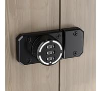 Lawnoval Zinc Alloy 3-Digit Keyless Combination Cabinet Lock for Drawer, Door, Locker, Wine Cooler (80x38mm), with Screws
