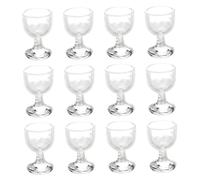 Lawnrden 12Pcs Mini Wine Glasses, 0.6x0.4 Mini Wine Dollhouse Miniatures Resin 1/12 Scale Accessories for Dollhouse Kitchen Toys| Bottles