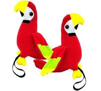 Lawnrden 2PCS Parrot Funny Halloween Pirate Parrot 7.9x5.5x8.7 Inch Adjustable Shoulder Soft & Lightweight Pirate Costume Accessories for Cosplay Dress up Prop| Costume Accessories
