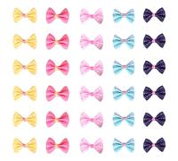 Lawnrden 30Pcs Dog Hair Bows, Colorful Cute Pattern Dog Bows Small Size, Decorative Functional Multipurpose for Pet, Pet Cat, Pony Tails, Top Knots| for Dogs