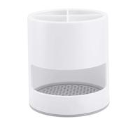 Lawnrden 4 Slots Electric Toothbrush|Toothbrush Holder for Bathroom Caddy, Toothpaste Stand, Plastic, White
