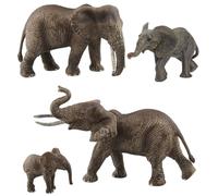 Lawnrden African Animals Figures, 4Pcs Elephant Toy Realistic Wild Life Elephant African Animals Figures Ornament Creative Learning Toys for Kids Toddlers