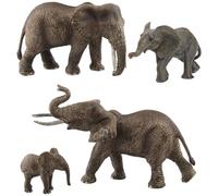 Lawnrden African Animals Figures, 4Pcs Elephant Toy Realistic Wild Life Elephant African Animals Figures Ornament Creative Learning Toys for Kids Toddlers