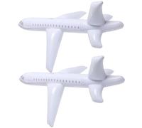 Lawnrden Airplane Toy, 2Pcs Inflatable Airplane, 39 Inch White Large Balloons, Realistic Impact-Proof Blow Up Toy for Outdoor, Party Favors, Swimming