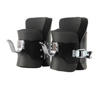 Lawnrden Ankle Hanging Hooks, Inversion Boots, 1 Pair Inversion Boots for Pull up Bar Sturdy Stainless Steel Hooks, Comfortable Foam Padding, With 2m Safety Rope, Black