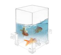 Lawnrden Aquarium Tank, Negative Pressure Fish Tanks with 3 Snaps 4PCS/Set Acrylic Fish Tanks Clear Aquarium Water Auto-Refill Tank Vacuum Suspended for Decoration