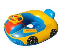 Lawnrden Baby Inflatable Pool Float Swimming Float Boat with Steering Wheel Horn for Kids ToddlersInflatable Ride-ons Swimming Pool Toys with 2 Handles for 0-4 Years, within 33lbs Girls Boys