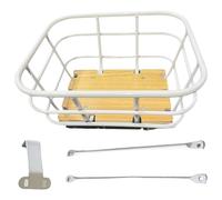 Lawnrden Bike Basket, 14.2x12.6x7.9 Inch Large Capacity Front ＆ Rear Ebike Basket, Heavy Duty Storage Rack, | Rear Bike Rack
