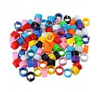 Lawnrden Birds foot Ring|Birds Foot Rings 100 Pcs 8 mm Colorful Plastic Identification Leg Ring Marking for Pigeons Chicks Bantams and Lovebirds