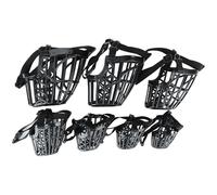 Lawnrden Cage Muzzles for Dogs, 7Pcs Dog Muzzles Anti Biting Adjustable Plastic Breathable Basket Muzzle Different Sizes for Small, Medium, Large & Extra Dogs